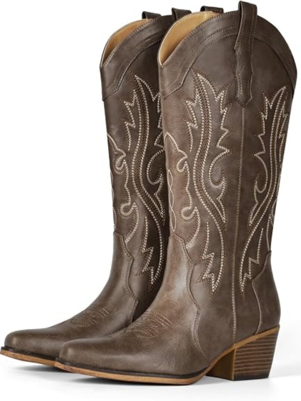 cowboy Boots For Women Western Cowgirl Boots Mid Calf Snip Toe
